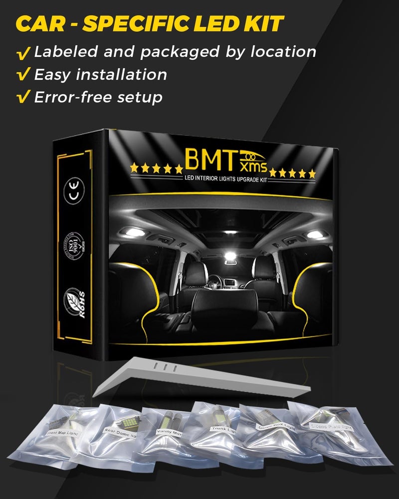 BMT xms LED Interior Light Kit Replacement for Subaru Forester 2014-2023,6000K Cool White Car Interior Lights + 912 921 LED Bulb Backup Reverse Light, 12 Pieces - Image 5